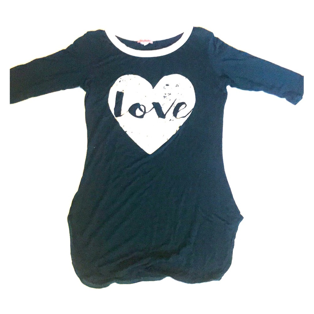 Dress tee shirt navy blue ish green